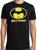 Publiciteez Men's BUTTMAN Parody T-shirt 3XL Black