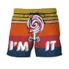 Semoatuc Strandshorts zomer heren zwembroek zomer zwemshorts 3D print sneldrogend Hawaii surf zwembroek sportbroek…