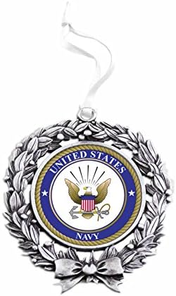 United States Navy Sublimated Wreath Ornament