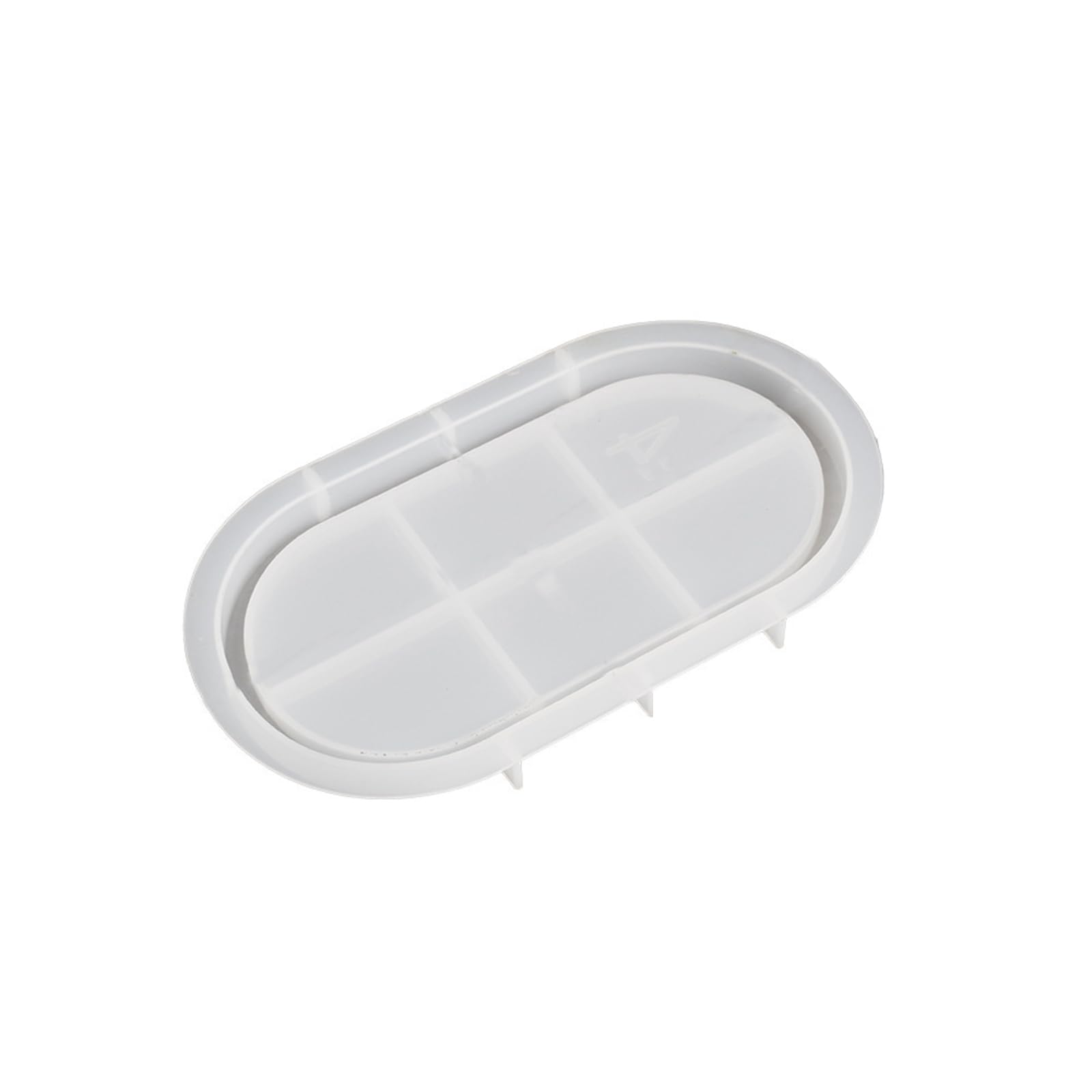 Leliafleury Oval Tray Resin Mold Silicone Coaster Mold White Coaster Mould for DIY Crafts Cups Mats Tray,19.5cm x 11cm