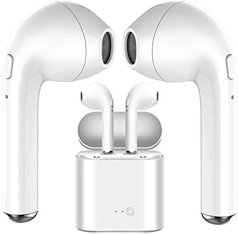 Wireless Earbuds Bluetooth Headphones Stereo-Headset Sweatproof Earphones with Noise Cancelling Compatible with iOS X/8/8 plus/7/6, Galaxy S9/S8/S7 Note 8/7 Android Smartphones