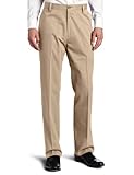 Dockers Men's Easy Khaki D3 Classic-Fit Flat-Front Pant, British Khaki, 34W x 32L