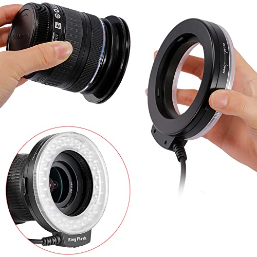 Neewer 48 Macro LED Ring Flash Bundle with LCD Display Power Control