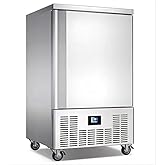 Kolice Commercial Blast Chiller,10 Trays Commercial Blast Freezers, <-40~37.4&deg;F> 4 Modes Shock Frozen,304 Stainless Steel Flash Freezer for Seafood, Ice Cream, Cake,110V