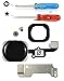 MMOBIEL Home Button for iPhone 6 / 6 Plus (Black / space Grey) with Flex Cable incl Metal Bracket Key Cap Rubber Gasket incl 2 screws and 2 x Screwdrivers for easy installation