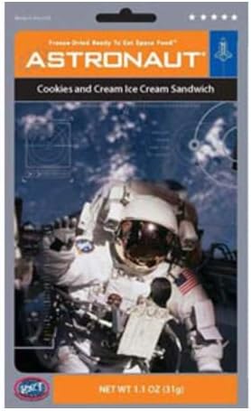 Astronaut Food Cookies &amp; Cream Ice Cream Sandwich