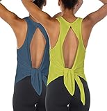 icyzone Sexy Yoga Tops Workout Clothes Racerback Tank Top For Sport Women