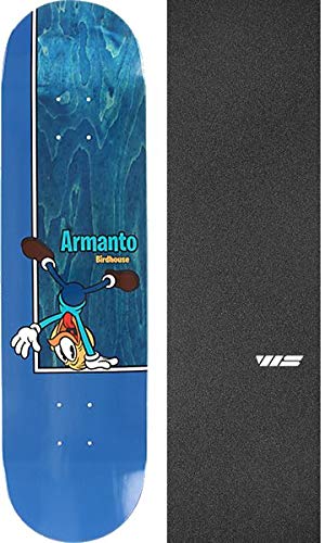 Lizzie Armanto Birds Blue/natural Skateboard Deck - 8" X 32"