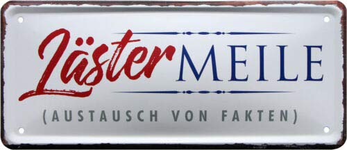 Läster Meile - Exchange of Facts 28 x 12 Decorative Tin Sign 2006