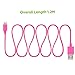 Omars 4ft / 1.2m Lightning 8pin to USB SYNC Cable Charger Cord for Apple iPhone 5 / 5s / 5c / 6 / 6 Plus / 6s / 7 / 7 Plus, iPod touch 5, iPod nano 7, iPad Mini / mini 2/ mini 3, iPad 4 / iPad Air / iPad Air 2 Pink [Apple MFI Certified]