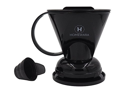 Click Here to See More Images Clever Coffee Dripper by Homewara | Large 18oz Immersion Coffee Maker | Stain-Free | Make Better Tasting Coffee at Home | Manual Coffee Maker | Pour Over Coffee Maker | Black Drip Coffee Maker