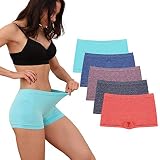 DEEP TOUCH Women Boyshort Underwear Seamless Boxer Panties No Show Boyshorts Panty Breathable Stretch Boxer Briefs For Ladies