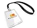 Pinnakkle Transparent ID Card Badge Holder With Lanyard and Detachable Metal Clip