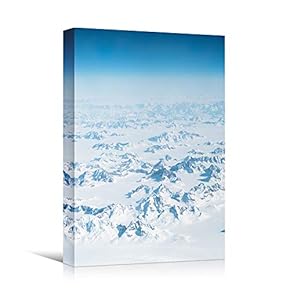 signwin Canvas Wall Art Snowy Tops Cool Dramatic...