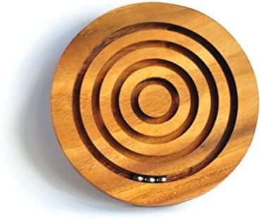 Wooden Games & Puzzles Wooden Brain Teasers Strategy Game , Marble Maze , with Black Collection Box