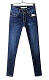 Sherri Women's Winter Slim Stretch Fleece Lined Pencil Jeans 2 Buttons