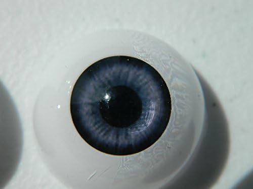 26mm Pair of Realistic Life Size Acrylic Half Round Hollow Back Eyes for Halloween Props, Masks, Dolls or Bears FB04 (Purple)
