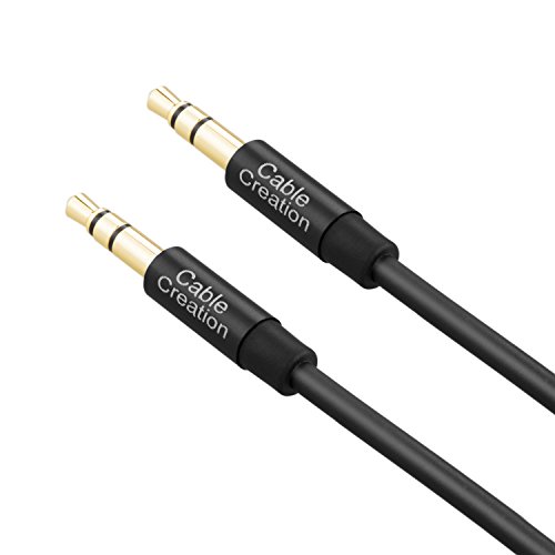 CableCreation 1~6 Ft Coiled 3.5mm Stereo Audio Cable, Aux 3.5 Audio Cord for iPhones, iPads, Samsung and other 3.5mm DC plug Port Device, Black