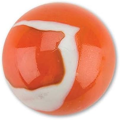 Mega Marble -Orange Cream Mammoth - Large 1-5/8 Inch Glass Marble with Stand