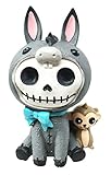 Ebros Furry Bones Don Quixote Donkey With Monkey Doll Skeleton Monster Figurine 3.5