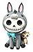 Ebros Furry Bones Don Quixote Donkey With Monkey Doll Skeleton Monster Figurine 3.5"Tall Furrybones Blue Ribbon Donkey Kong Sculpture