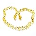 Choker Natural Unisex Raw Baltic Amber Teething Necklace for Babies Children Boys Girls Teethers, Drooling & Teething Pain Reduce Properties, Teething Pain (Yellow)