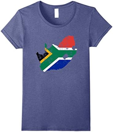 South Africa Map Flag T-shirt South African Retro