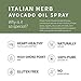 Chosen Foods Italian Herb Avocado Oil Spray 4.7 oz., Non-GMO, 500° F Smoke Point, Propellant-Free, Air Pressure Only for High-Heat Cooking, Baking and Frying