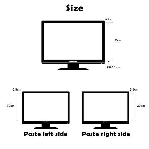 Hslife 2 Pack Acrylic Concise Computer Monitor Message Boards, Memo Holder for Screen, Computer Monitors Side Panel(One Pair,Left and Right)