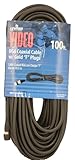 Leviton C6851-GCE RG6 Coax Cable, Gold Plated, 100-Feet, Black