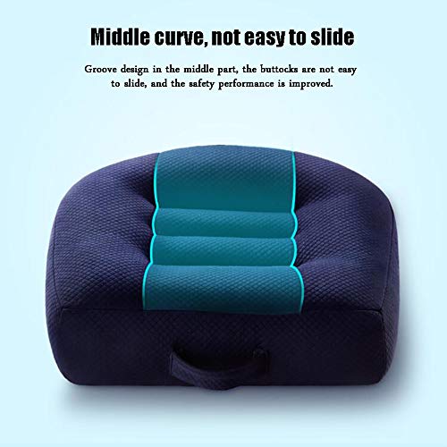 JiaQi Booster Cushion,Orthopedic Seat Cushions for Car,Extra-Thick Groove Portable Tailbone Pain Back Pain Cushion-F 40x40x12cm(16x16x5inch)