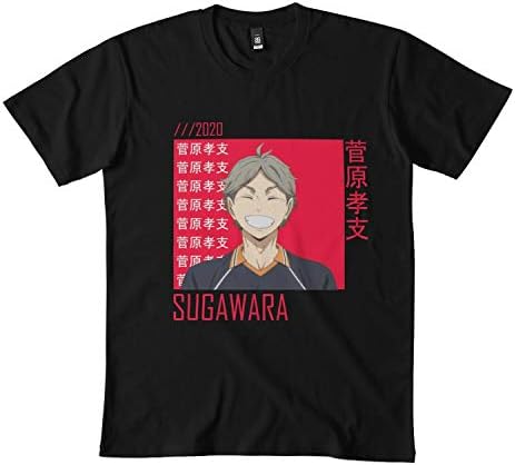 Amazon Com Sugawara Anime Aesthetic Haikyuu Dmn26 Camiseta De Manga Larga Sudadera Con Capucha Cuello Redondo Sudadera Negro Clothing