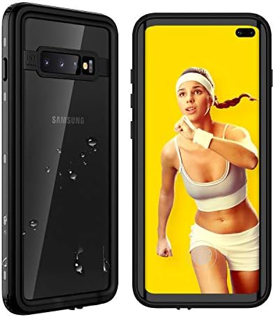 Waterproof Samsung Galaxy S10+ Plus Case, Underwater Crystal Clear Full Body Protective with Built-in Screen Protector Heavy Duty Rugged Case Shockproof Dustproof Waterproof Case for Galaxy S10+ Plus