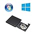 ZSTBT USB 2.0 External Portable CD-RW DVD ROM Combo Burner Drive for Laptop Notebook PC Desktop Computer(Black)