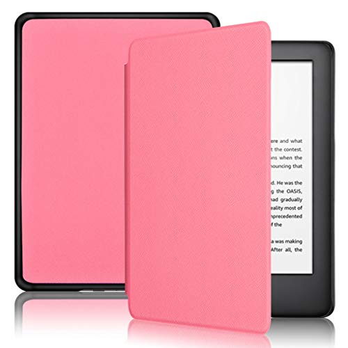 Case for Amazon All-New Kindle (10th Generation, 2019 Release) - Tuscom Premium Lightweight PU Leather Smart Cover Back Shell Protector for Amazon Kindle 10th Gen E-Reader Accessories (Pink)