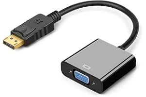 15 Packs of DP to VGA Adapter Cable - Male to Female Connector, Compatible with Desktops, Laptops, TVs, Monitors - for Gaming