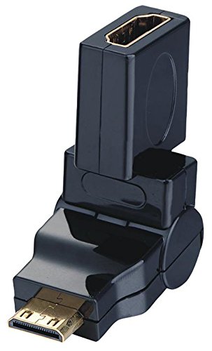Pro Signal HDMI A Socket to Mini HDMI C Plug Adaptor – 180° Swivel & 270° Rotation, Gold-Plated