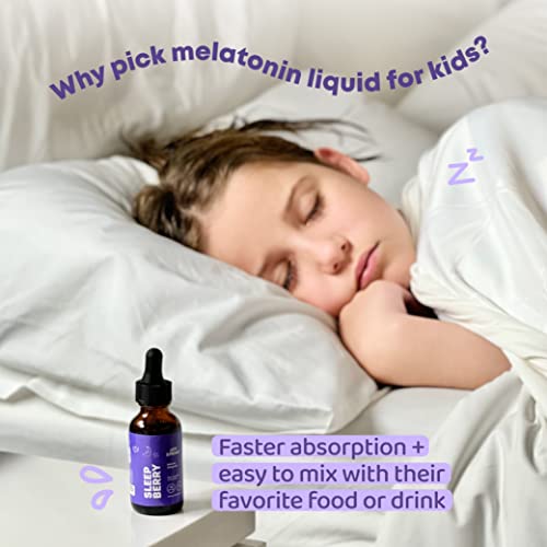 SleepBerry Melatonin for Kids with Elderberry Liquid Melatonin for
