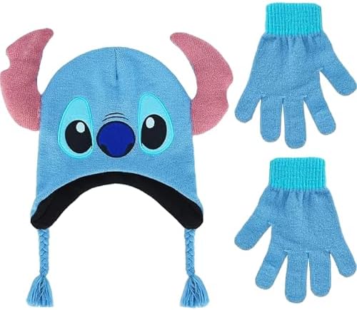 Amazon.com: Disney Lilo and Stitch Kids Beanie Hat and Glove  display picture 1