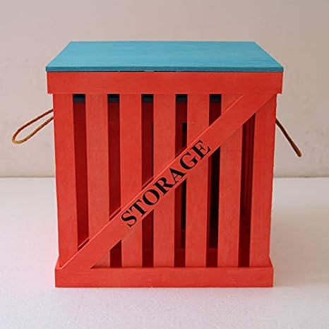 YUNXIAOHONG Caja de Almacenamiento de Madera Maciza de Estilo Retro