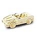 Bfun Woodcraft 3D Puzzle Assemble and Paint DIY Toy Kit, Racing car