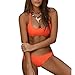 SS Queen Women Classic Scallop Bikini Swimwear (S, Orange)