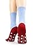 Foot Traffic Women's Non-Skid Red Ruby Slippers/Blue Slipper Socks (Shoe Size 4-10)