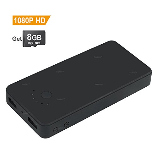 Toughsty 8GB 1080P HD USB Power Bank Hidden Spy Camera Portable Compact SD Card Video Recorder Battery Powered 17 Hours Long Recording Time