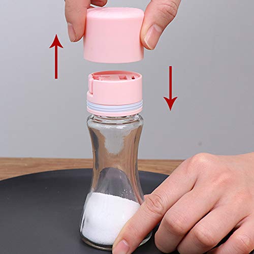 Salt and Sugar Dispenser, Ashero Accurate Control Spice Jar, Sugar Container for Food/BBQ/Cooking, 3.2oz - Thumbnail 4