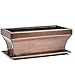 H Potter Rectangular Planter with Antique Copper Finish Indoor Outdoor Garden Pot and Plant Window Box for Succulent Flowers Dimensions 12 x 6 x 6 Inches Gar554