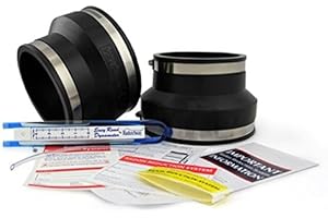 HEALTHY AIR SOLUTIONS Radon Fan Installation Kit (Rubber couplings, manometer and system labels) (4x6, Black)