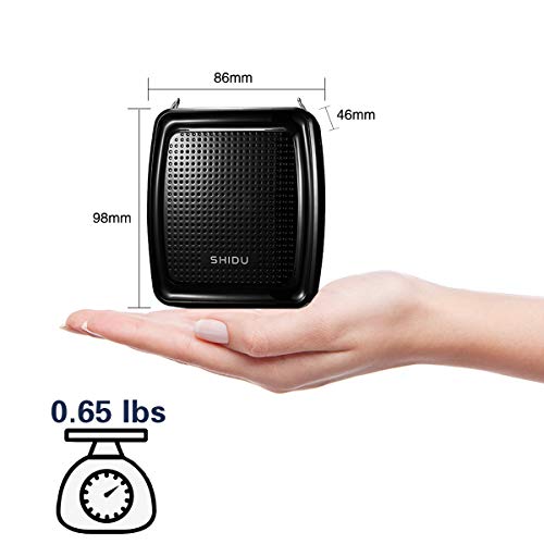 SHIDU Voice Amplifier Portable Microphone Headset with Speaker 10W 1800mAh Rechargeable Lecture Microphone Waistband Original Voice Amplifier for Teachers Supports Recording and FM Radio
