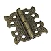 2pcs Mini Vintage Brown 22x25mm Decorative Box Furniture Cabinet Butterfly Hinges JC84084