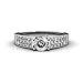 Cate & Chloe Leah 18k White Gold Ring with Crystals, Trendy Beautiful Sparkling Engagement Ring, Modern Round Cut Diamond Crystals, Wedding Anniversary Special Occasion Promise (7)